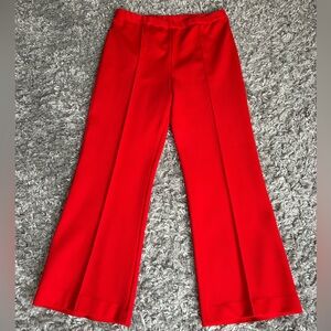 Alex Coleman California Red Granny Pants 60’s/70’s Vibrant Red Wide-Leg Pants